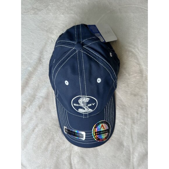 NEW Shelby Antigua Cap Hat Desert Cooling OS Blue White Cobra Performance - Picture 3 of 11